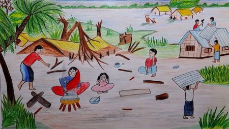 Рисунок на тему паводок