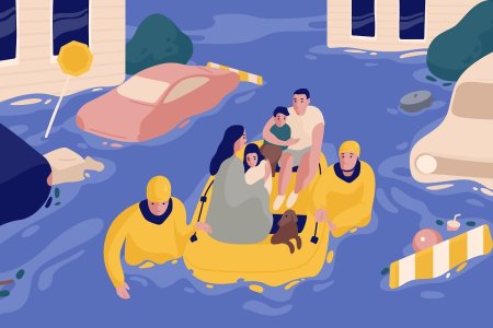 Наводнение раскраска для детей