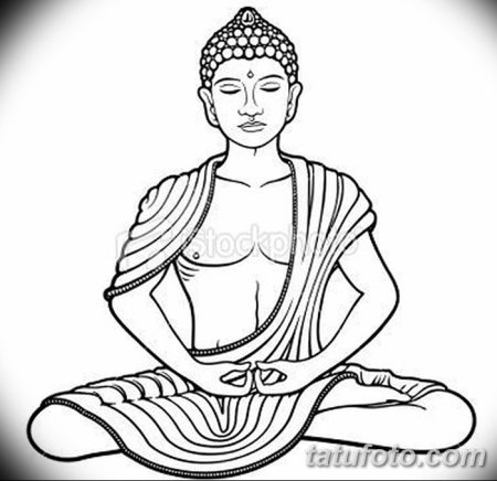 Будда раскраска