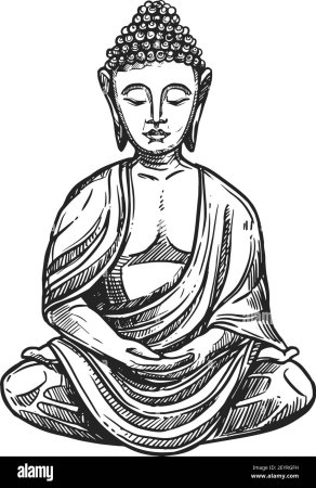 Будда на аву в мультяшном стиле