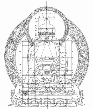 Гаутама Будда рисунок