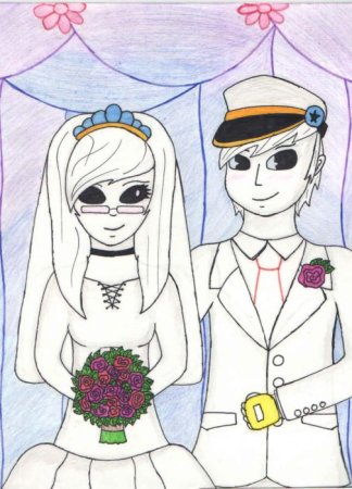 Свадебная открытка жених и невеста