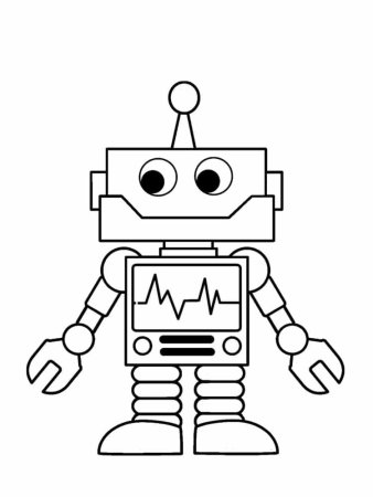 Робот робик раскраска