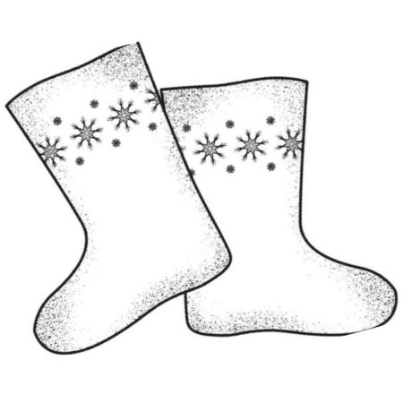 Валенок трафарет