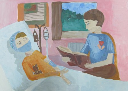 Детский рисунок с драматическим сюжетом