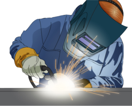 Сварка деталей вектор