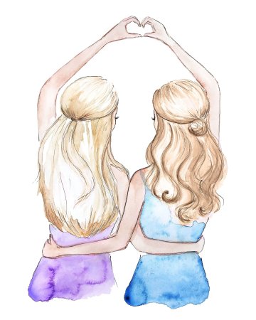 Картинки для срисовки подруги