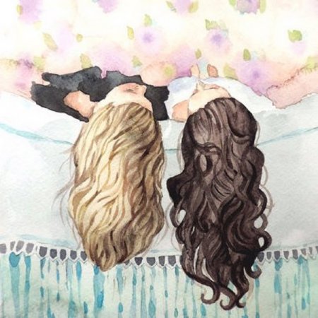 Лучшие подруги нарисованные