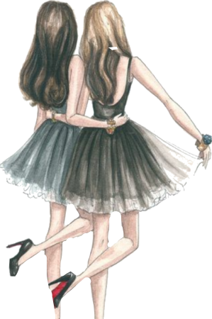 Подруги рисунок