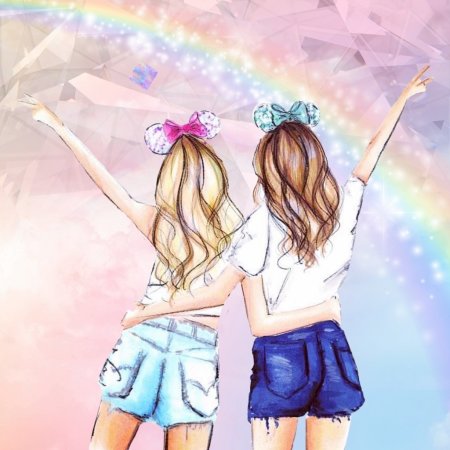 Подруги рисунок