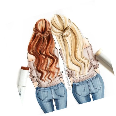 Подруги рисунок