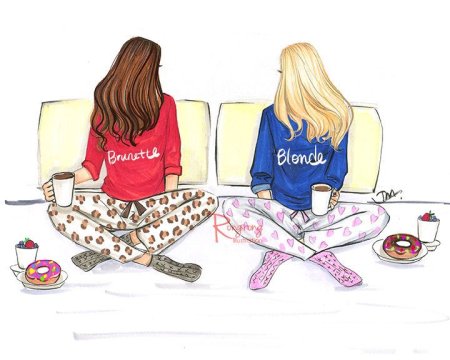 Подруги рисунок