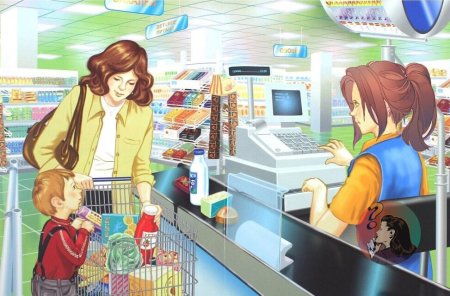 Сюжетная картина в магазине