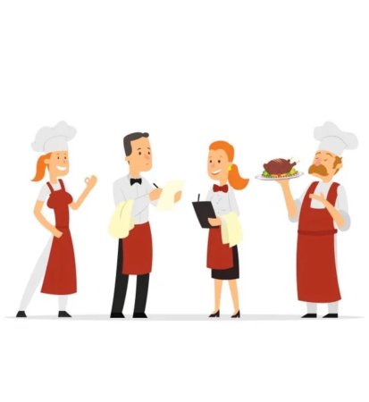 Ресторан персонал вектор