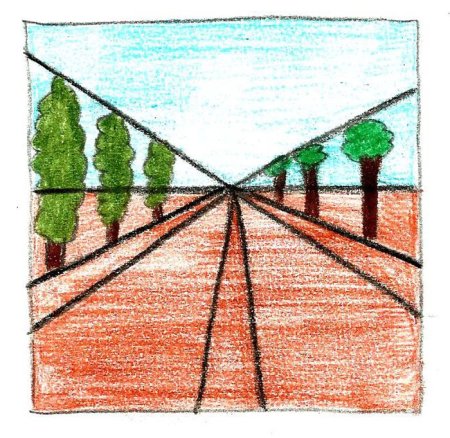 Линейная перспектива с одной точкой схода