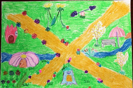 Солнечный город рисунок