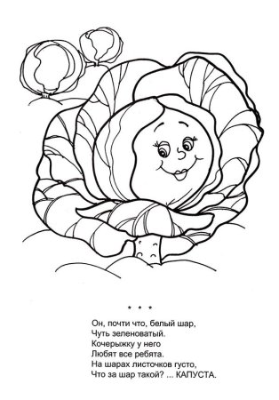 Капуста раскраска