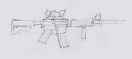 М416 автомат рисунок
