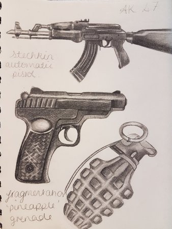 Военное оружие рисунок