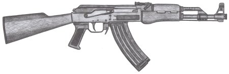 АК 47 для срисовки