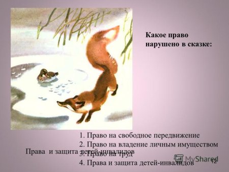 Сказки в которых были нарушены права