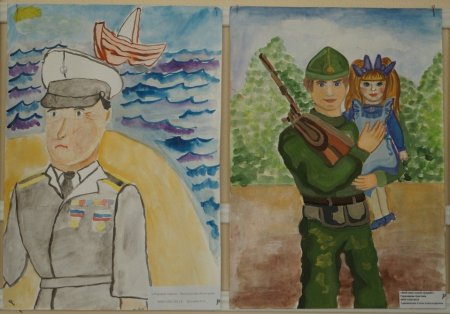 Детский рисунок на тему ВОВ