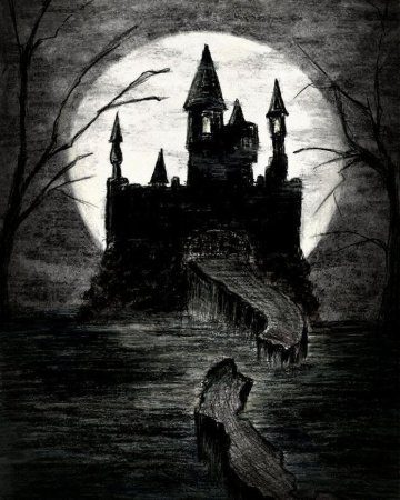 Замок Дракулы арт Готика