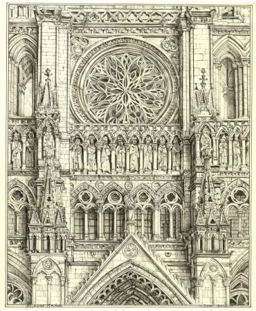 Шартрский собор архитектурная Графика