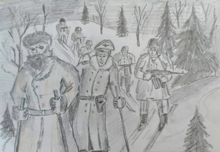 Рисунок на тему опер Иван Сусанин