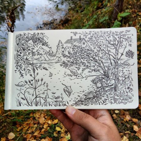 Осень в скетчбуке