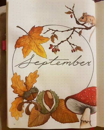 Ежедневник в осеннем стиле
