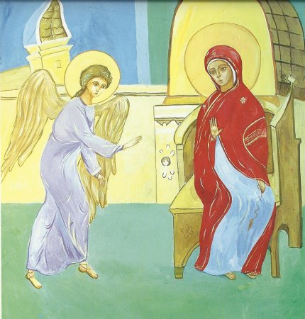 Икона Благовещение Пресвятой Богородицы для детей