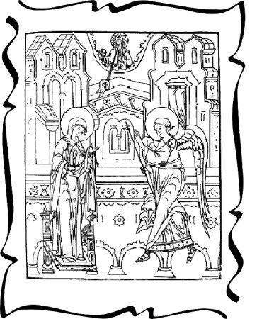 Благовещение Пресвятой Богородицы прорись