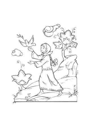 Благовещение раскраска для детей