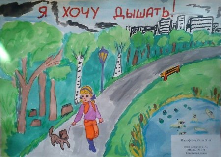 Рисование на тему экология в старшей группе