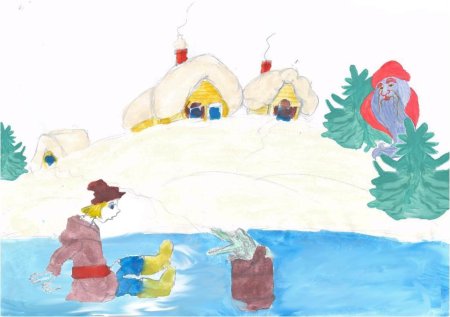 Рисование по сказке по щучьему велению в подготовительной группе