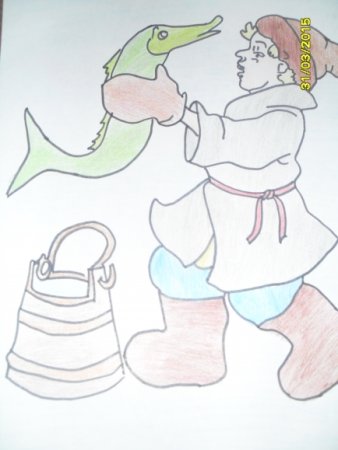 Рисунок к сказке по щучьему велению