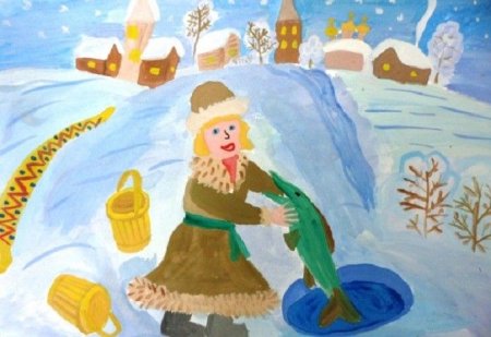 Сказка по щучьему велению раскраска