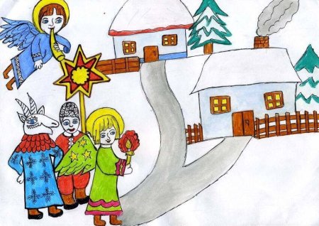 Рисунок на тему колядки