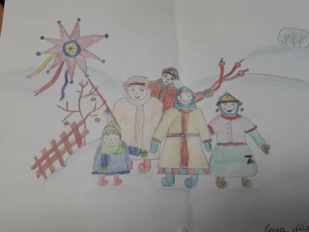 Рождественская звезда колядовщики