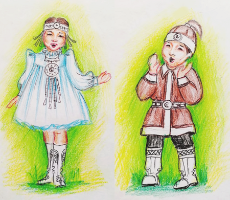 Якуты рисунок для детей