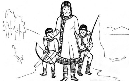 Раскраска народы севера