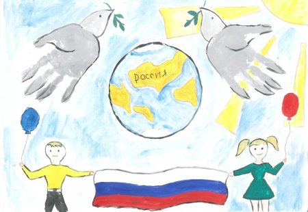 Детские рисунки о мире