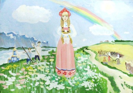 Русь моя родная рисунок