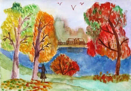 Золотая осень рисунок