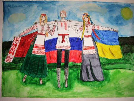 Русский народный костюм раскраска