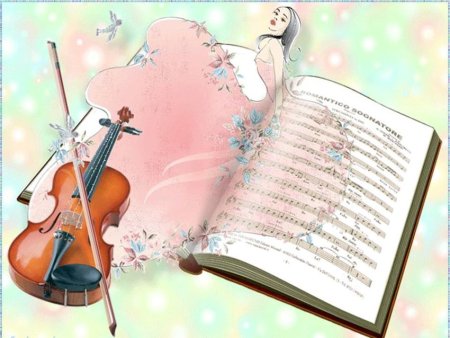 Рисунки на нотных листах