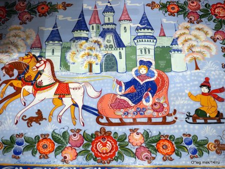 Городецкий сюжетный узор