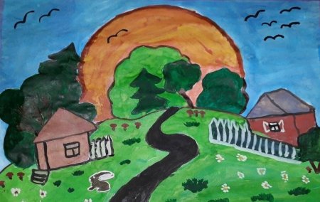 Рисунок мое село