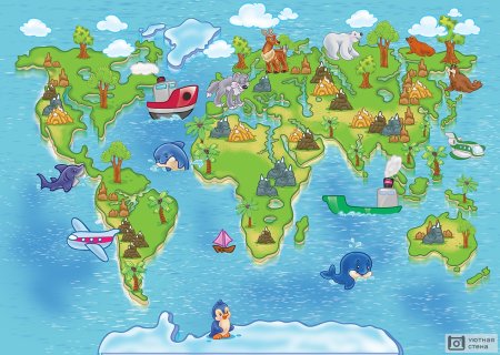 Географическая карта для детей
